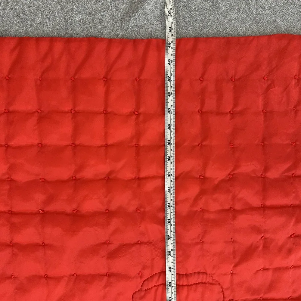 Vintage Raggedy Ann Quilt Baby Red Gingham Checkered Puffy Applique Handmade‎